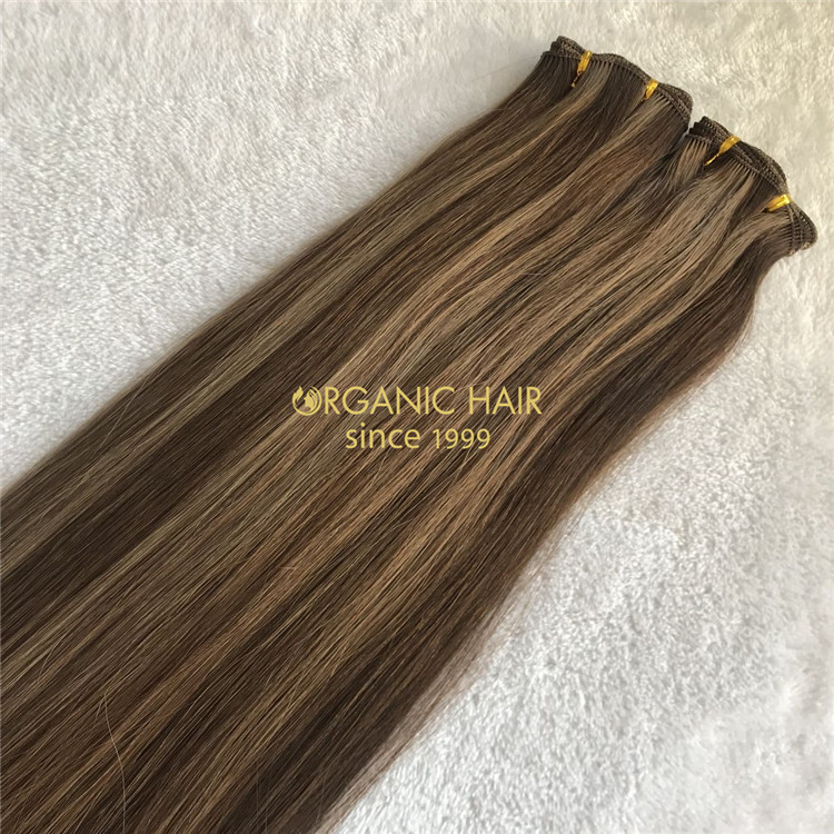 Best human full cuticle customized hand tied wefts X159